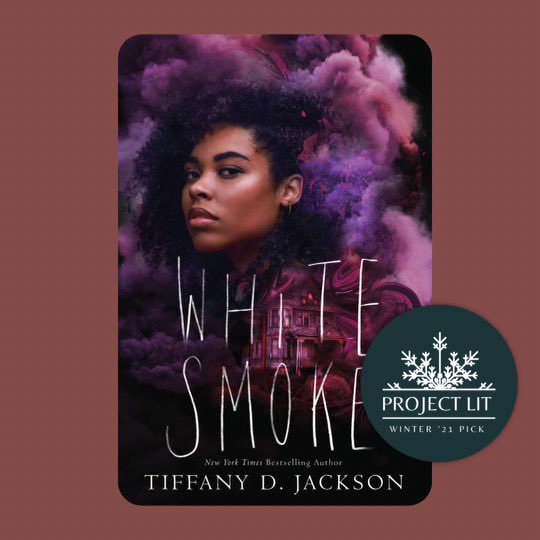 ProjectLITComm's tweet image. We’re thrilled to announce that WHITE SMOKE by @WriteinBK is a 2021 #ProjectLITBookClub selection! 📚💜