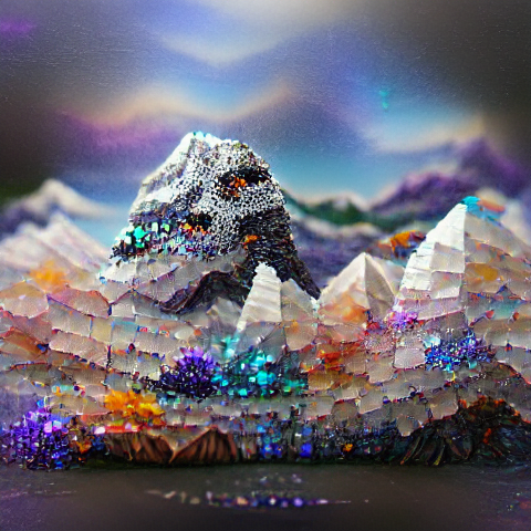 cryptoAIartist's tweet photo. Made of crystalsシリーズ開始!!
NFTを見てもらえば分かると思いますが、〇〇がクリスタルで作られたらどうなるか？をアート化して見ました。まずは「山」です!!
#NFT #NFTdrop #nftart 
https://t.co/u1Ucaj8ET7 https://t.co/Xhwyp7um1X
