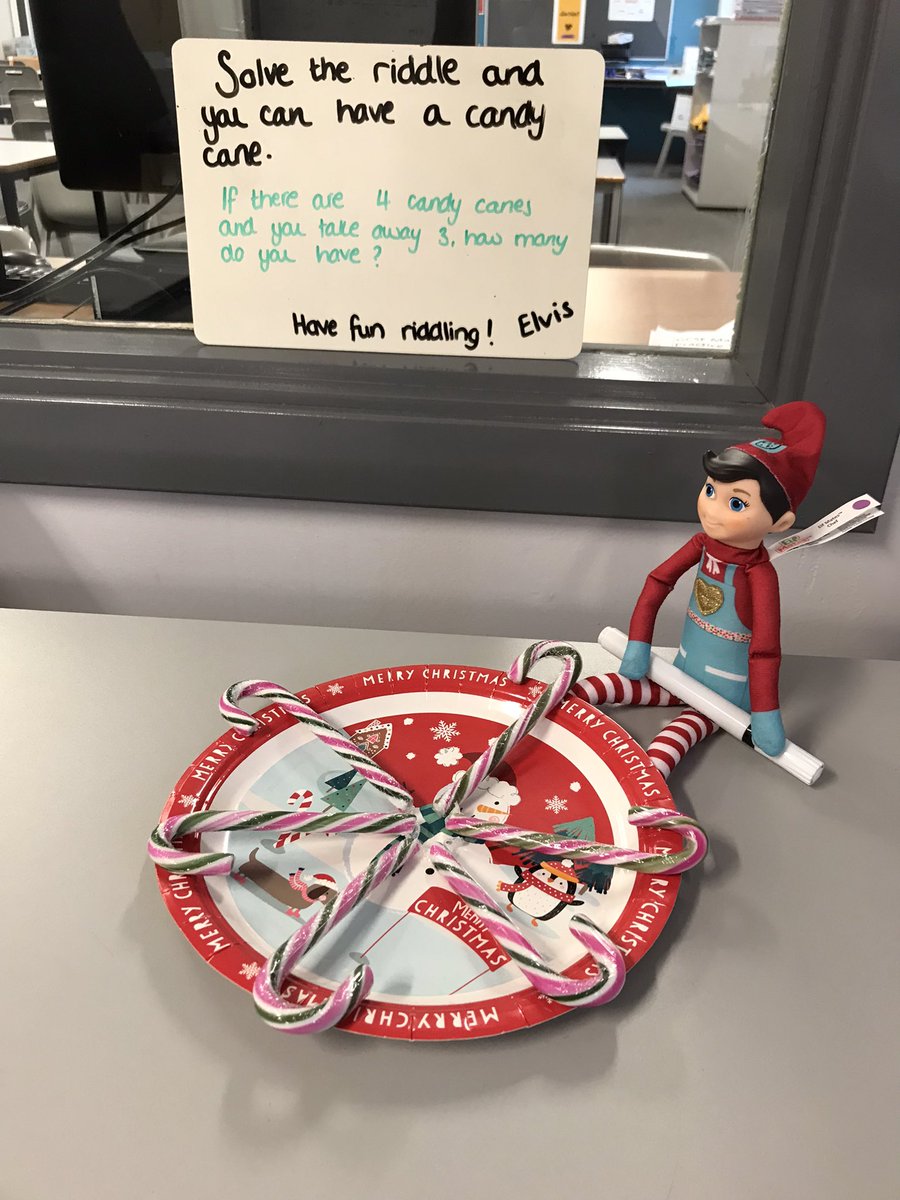 Day 5 - Elvis left us a riddle and a chance to win a candy cane. @dominic_adam_a  has solved it too. <a href="/AldersleyHighSc/">AldersleyHighSchool</a> @AhsWellbeing