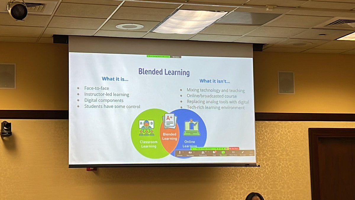 WKliebenstein's tweet photo. @TRTSakeena helping #VSTE21 move forward with blended learning!!! https://t.co/2V6MuWjbK3