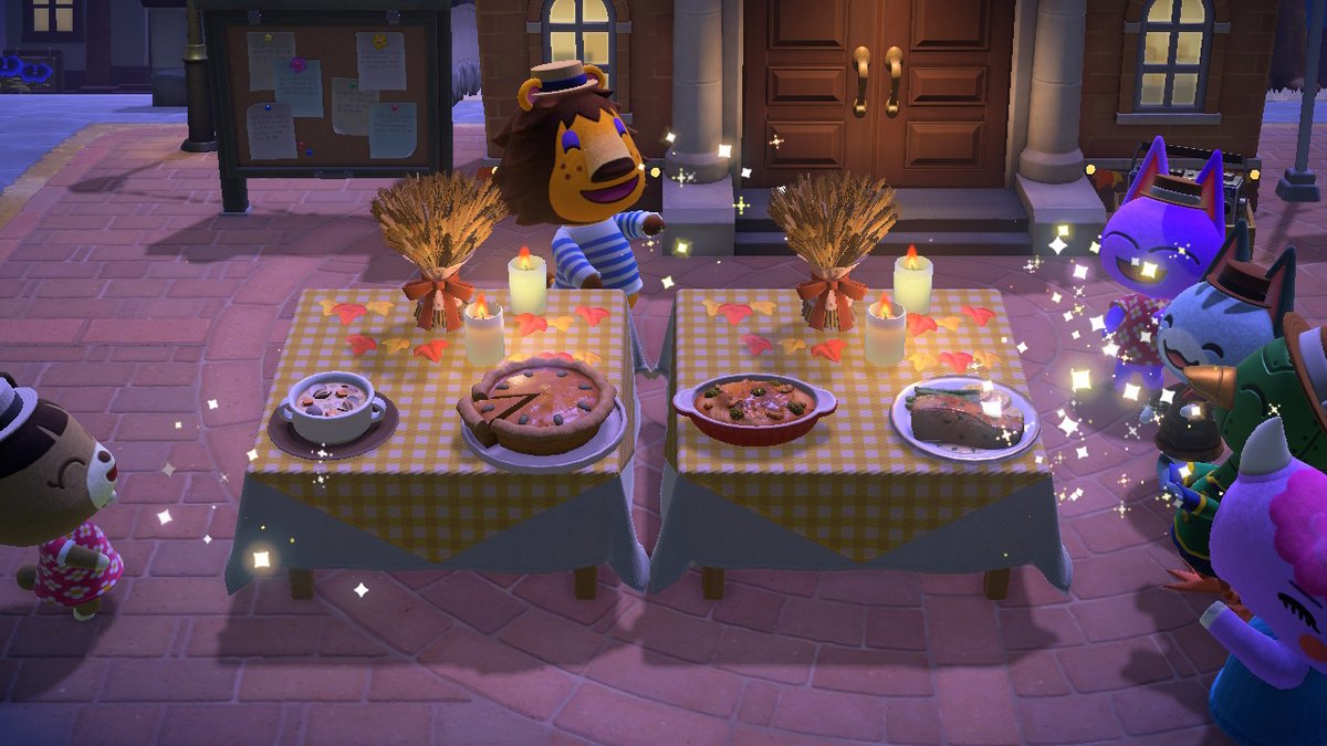 TheNebulaElk's tweet photo. I forgot to post my first Turkey day D: it was so fun ^^ #AnimalCrossing #ACNH #NintendoSwitch https://t.co/X8vJoti1sX
