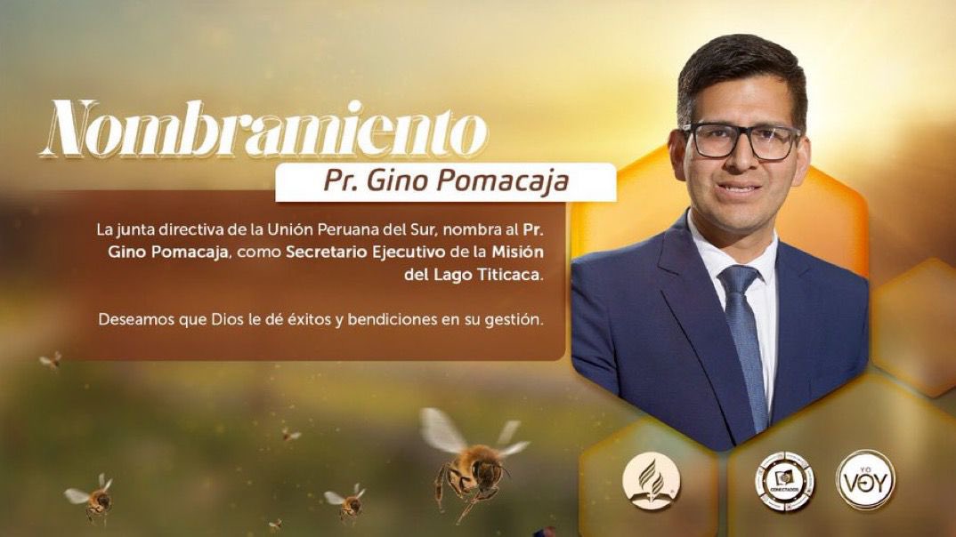 La Junta Directiva de la UPS nombró al pastor Gino Pomacaja como Secretario Ejecutivo de nuestra Misión del Lago Titicaca. Le damos la bienvenida a esta nueva responsabilidad. #MLT #TierraDePioneros #JuntosHastaTerminarLaObra