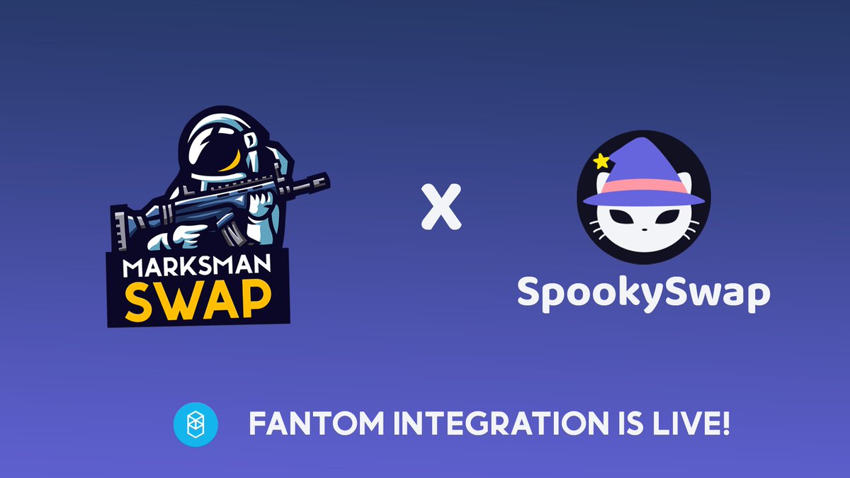 MarksmanSwap's tweet photo. 🚀On the verge of our token launch we are excited to announce #FTM @FantomFDN as our latest blockchain integration! 
@SpookySwap is now available on MarksmanSwap Platform! 🧑‍🚀 https://t.co/pVTjU2FmAV