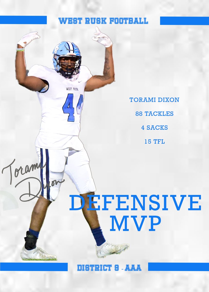 WestRuskRaiders's tweet photo. CONGRATS! DEFENSIVE MVP. https://t.co/jt1AskNfi9
