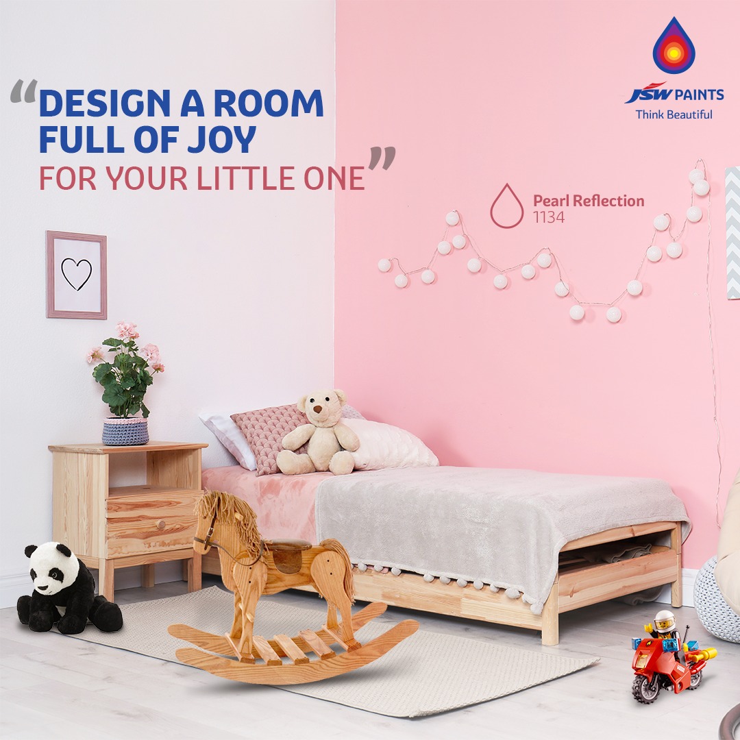 JSWPaints's tweet image. Colour your child’s imagination with the shades of happiness.

Click on the link below for more information. 
bit.ly/3tMeYgJ 

#ChildrensBedroom #ColoursOfHappiness  #ThinkBeautiful  #JSWPaints