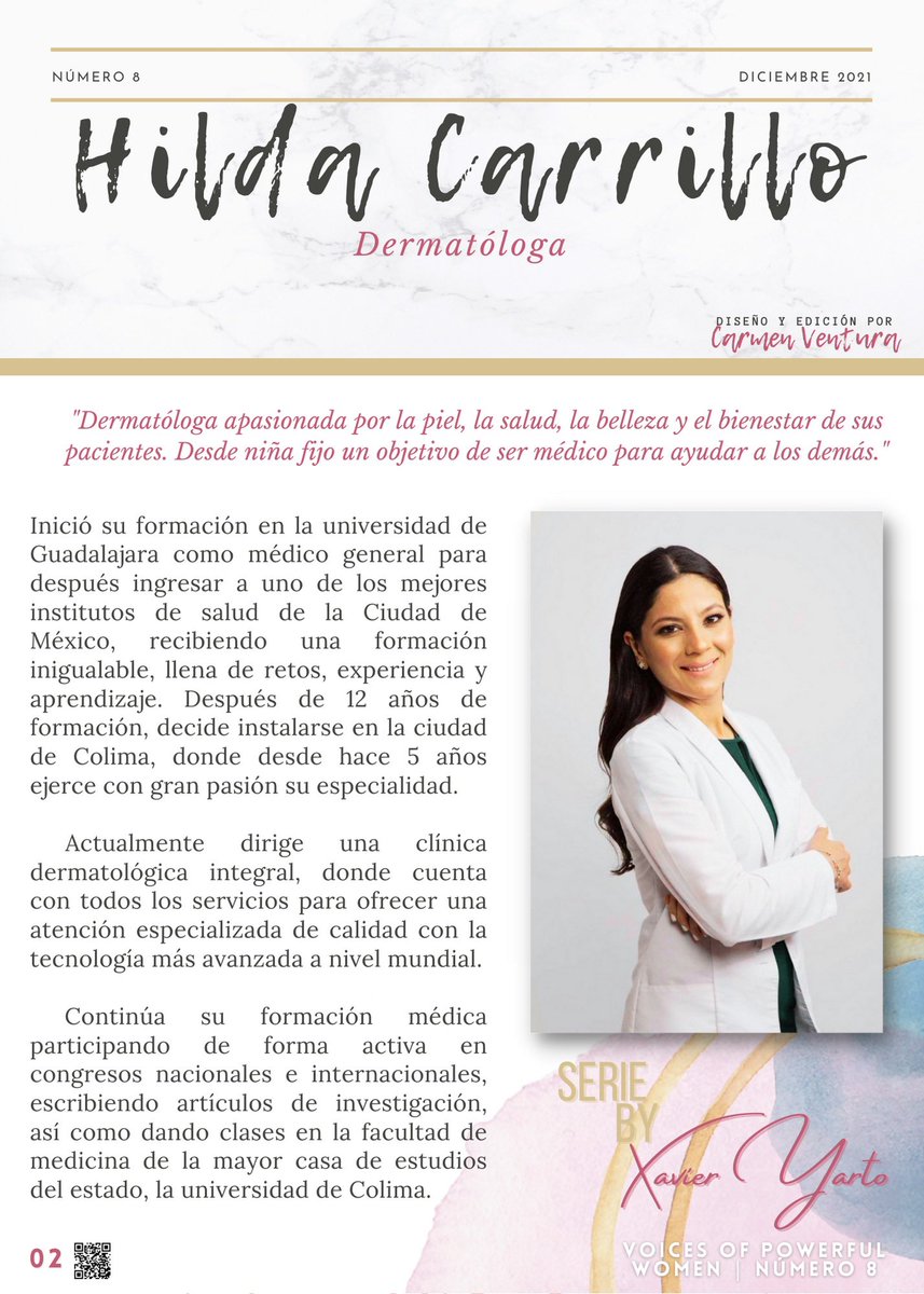 xavieryarto's tweet photo. Les presento a:
Hilda Carrillo, Colima, Col. México
De la serie “Voices of Powerful Women”
Dermatóloga
Diseño editorial por:
Carmen Ventura.
#pebeo #pebeoart #sawnorthamerica #studioacrylics #pebeoacrylic #acrylicstudio @pebeo https://t.co/tmv8eMs6q6