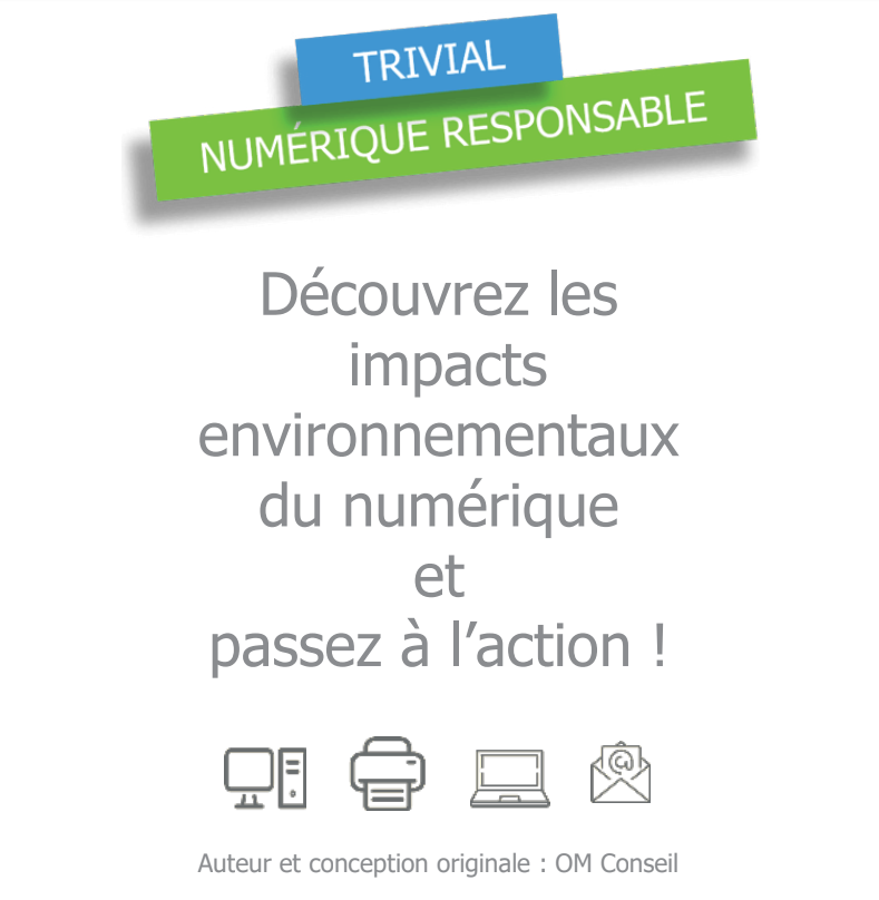 omconseil's tweet photo. 📣 Venez défier vos collègues au #Trivial #NumériqueResponsable
📍 RDV le 8 &amp; 9 décembre lors de la Convention annuelle du @CRiP_asso 

Rdv sur le stand de @streamlike

Merci @graphico Imprimerie 
#greenIT #jeu #animation #sensibilistaion #ecogestes https://t.co/eUItjmQ0Tb
