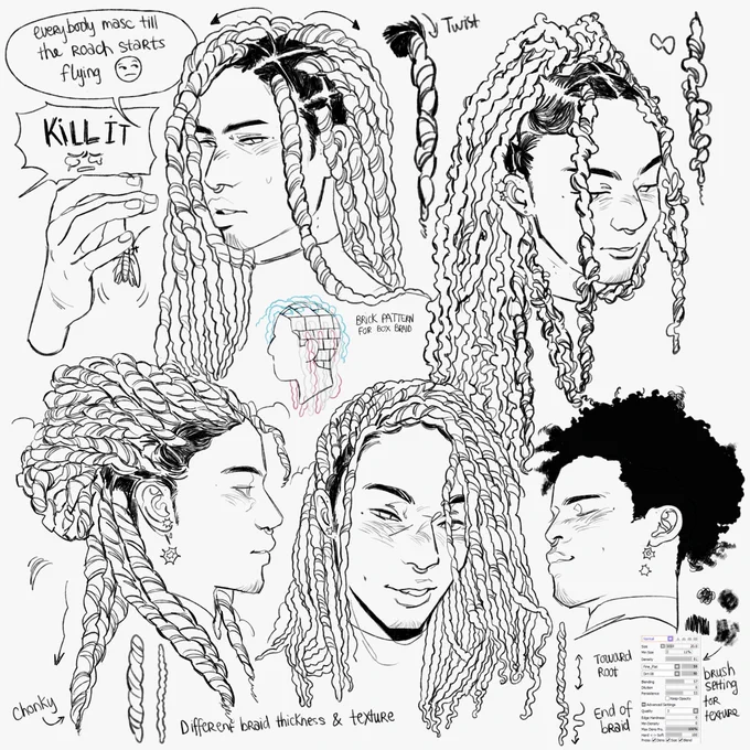 Break down!!studies!!! And brush setting :"D i love doing these 