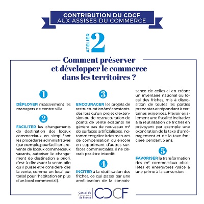 #AssisesDuCommerce #Atelier2 Comment préserver et développer le commerce dans les territoires ? 👇les propositions portées par le <a href="/CdCFcommerce/">Conseil du Commerce de France (CdCF)</a> bit.ly/31zadNK 
<a href="/denisthuriot/">Denis Thuriot</a> <a href="/PAGANINI_lauren/">PAGANINI Laurence</a> <a href="/FavierDenis2/">Favier Denis</a>