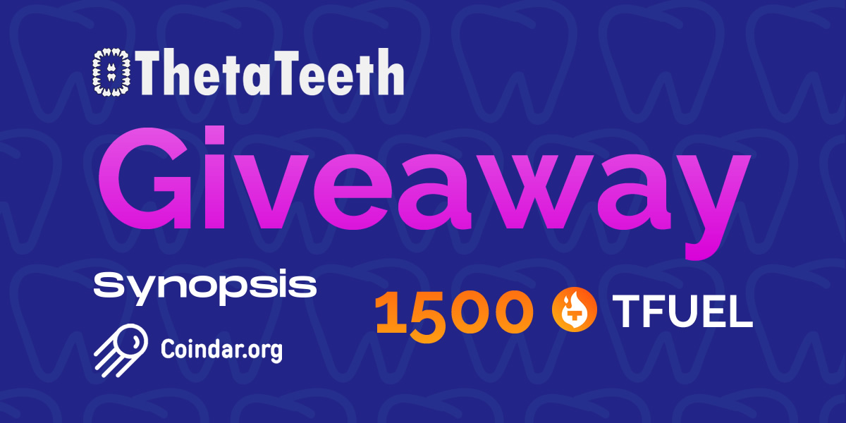 theta_teeth's tweet photo. 🦷 ThetaTeeth Giveaway!

ThetaTeeth on @OpenTheta is coming, so we decided to do a giveaway! Rules are simple. Subscribe to

@theta_teeth
@coindar_
@synopsis2021

and retweet this post.

💰 5 random lucky winners will receive 300 TFUEL!
📆 Results will be announced on December 14 https://t.co/uDdyd4JU71