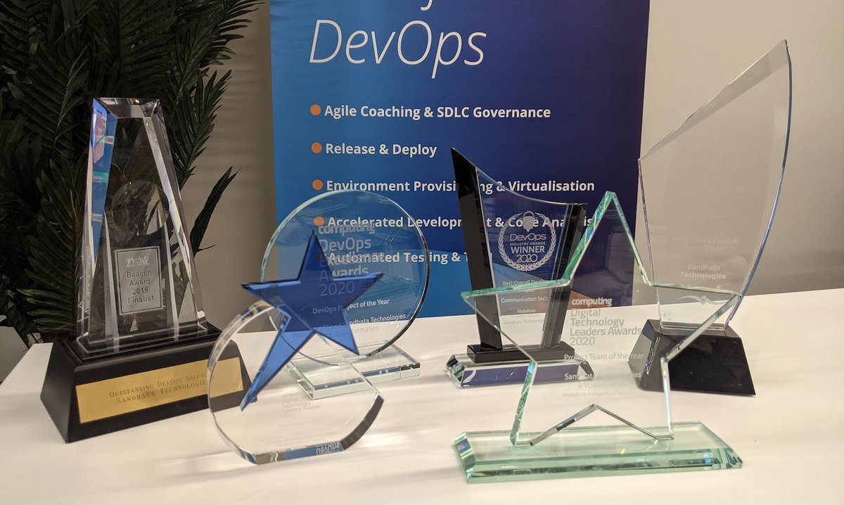 Check out our trophies! 🍾🏆🥂

#Proud #AwardCabinet #Trophy #DevOpsAward