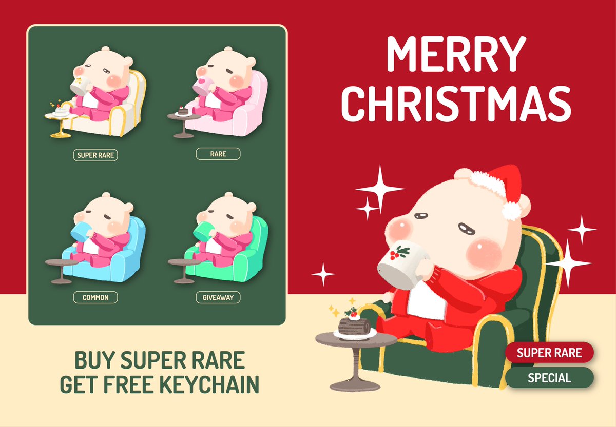 piti_pui's tweet image. ─ 🐹☕️ ─

Relax~ it’s holiday season
#NFTdrop #OpenSeaNFT 

→ POLYGON / OPENSEA
→ Special Christmas drop
→ Start only 0.001♦︎ 
→ Unlock Sticker Set
→ Buy SR / Get Keychain

I put my ♥︎ in to every 🐹 I created
🔗 opensea.io/collection/tan…