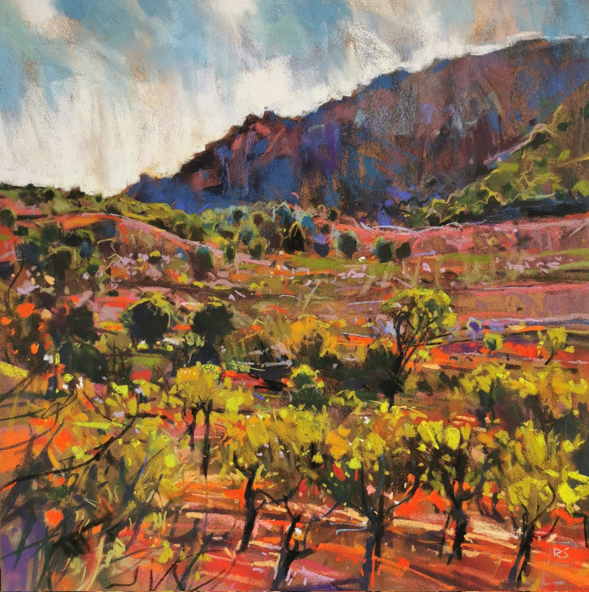 Andalusia, this pastel has sold this morning at #claremontcontemporaryart