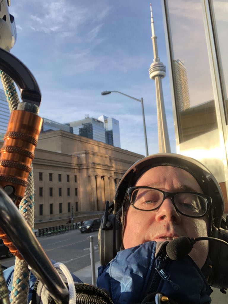 I am currently dangling from a tripod, blocking the entrance to @rbc, the 5th largest fossil fuel funder in the world because decades of politely asking banks to stop fueling climate change hasn’t worked.