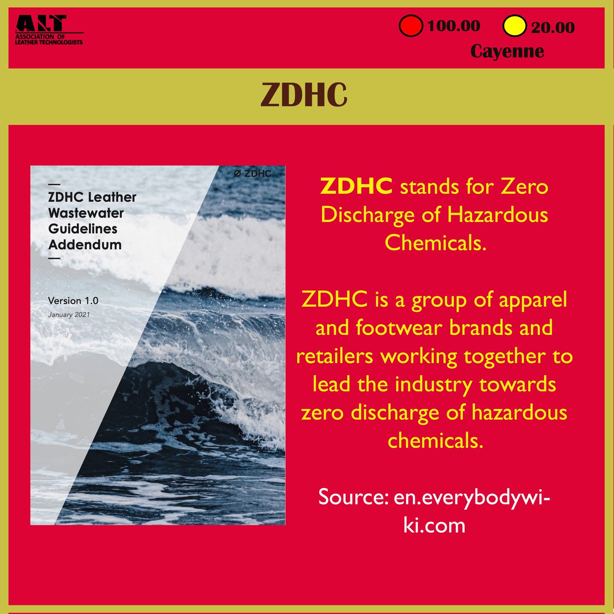we_the_alt's tweet photo. ZDHC stands for zero discharge of hazardous chemicals. 

ZHDC is a group of apparel and footwear brands and retailers working together to lead the industry towards zero discharge of hazardous chemicals

#leatherproducts
#wethealt
#clri
#scroscianz https://t.co/mkSyCQUG0L
