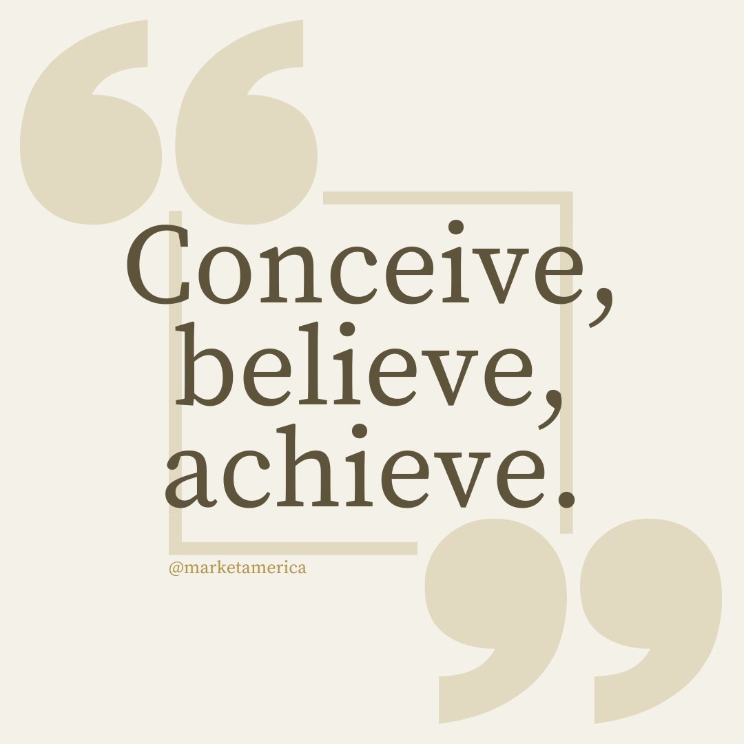 MarketAmerica's tweet photo. Easy enough to understand, this philosophy is the ultimate three-step process to success.
#conceive #believe #achieve #philosophy #threestep #progress #success https://t.co/1C6SmA2wzp