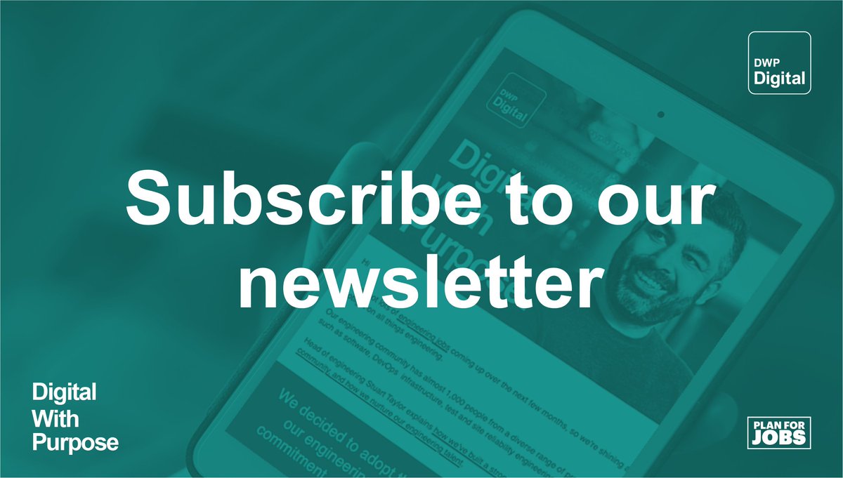Did you know you can get personalised alerts for digital and technology jobs whilst also finding out more about the transformational work we do? 

📝Sign up to our newsletter  #TechJobAlerts

careers.dwp.gov.uk/newsletter-sig…