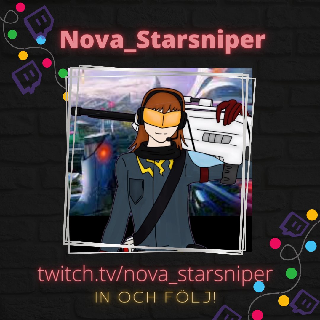 swordfish_101's tweet photo. I #lucka7 hittar vi @nova_starsniper. En vän som jag både spelat spel och spanat lamor tillsammans med! In och följ Novas Twitch så kanske du har turen att få se lite awesome cosplay-skapande. https://t.co/63Fe9zjOJ5
#julkalender #swordfish101 #jul #twitch #twitchsverige https://t.co/ILKJdMvJTu