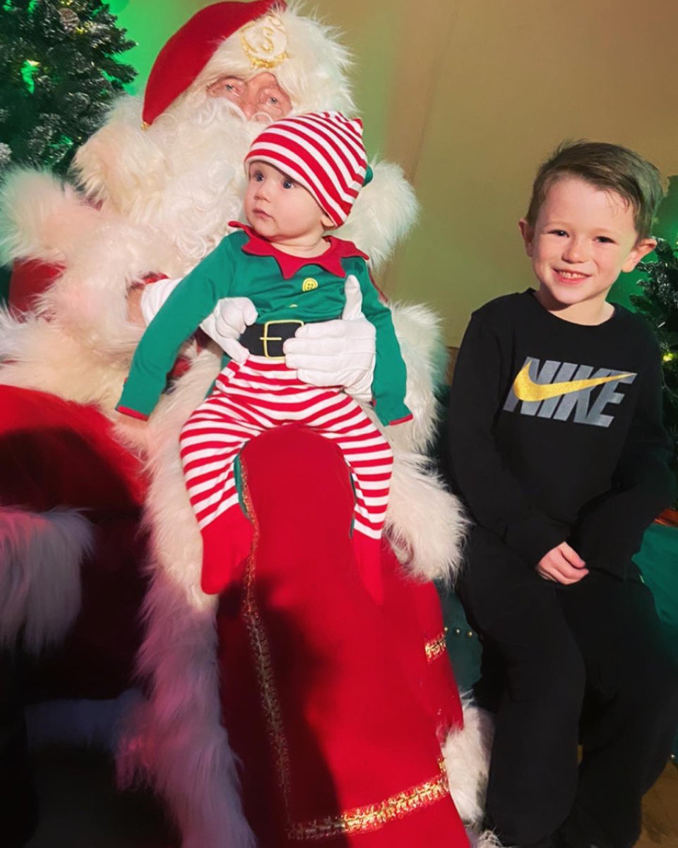 FaithKnott's tweet photo. @FPS_2_Hedgehogs Harrison and Jacob met Father Christmas on Saturday 🎅🏼💙 https://t.co/qdmnW7AmIW