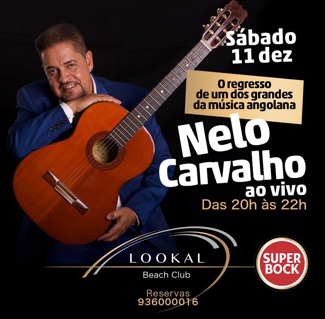 LookalC's tweet photo. Há música no Lookal

Sexta-feira 10 de Dezembro

Music &amp; Soul

Com a banda * V4 *

Faça uma viagem musical inesquecível.

Sábado 11 de Dezembro

O regresso de um dos grandes da música angolana

Nelo Carvalho

Reservas : 936 000 016 // 936 000 017
Patrocinador Oficial : SUPER BOCK https://t.co/ZzAWSkelbG