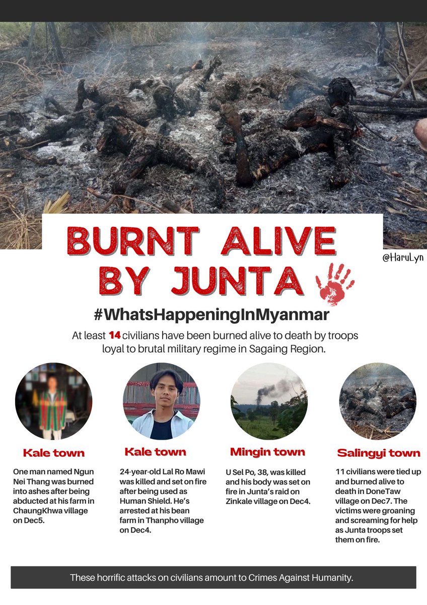 iamarmyluvbts's tweet image. #BurntAliveByJunta
#WhatsHappeningInMyanmar 
Tw//death