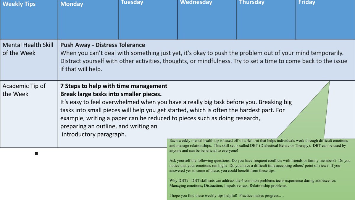 HopedaleBridge's tweet photo. Ring in the new year with DBT and Academic tips. 
Welcome 2022! https://t.co/3z9br9Yjnq