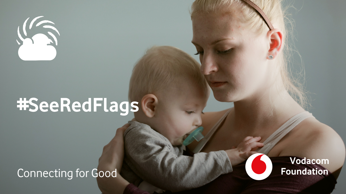 Vodacom's tweet photo. Many child-abuse cases are complicated in legal power plays by an abusive parent. The GBVCC dispatches social workers & police to help restore the other parent’s legal rights, removing the child from the abuser. #SeeRedFlags like this? Call 0800 428 428. https://t.co/lJsCRe37Ku https://t.co/096YGBjgUA