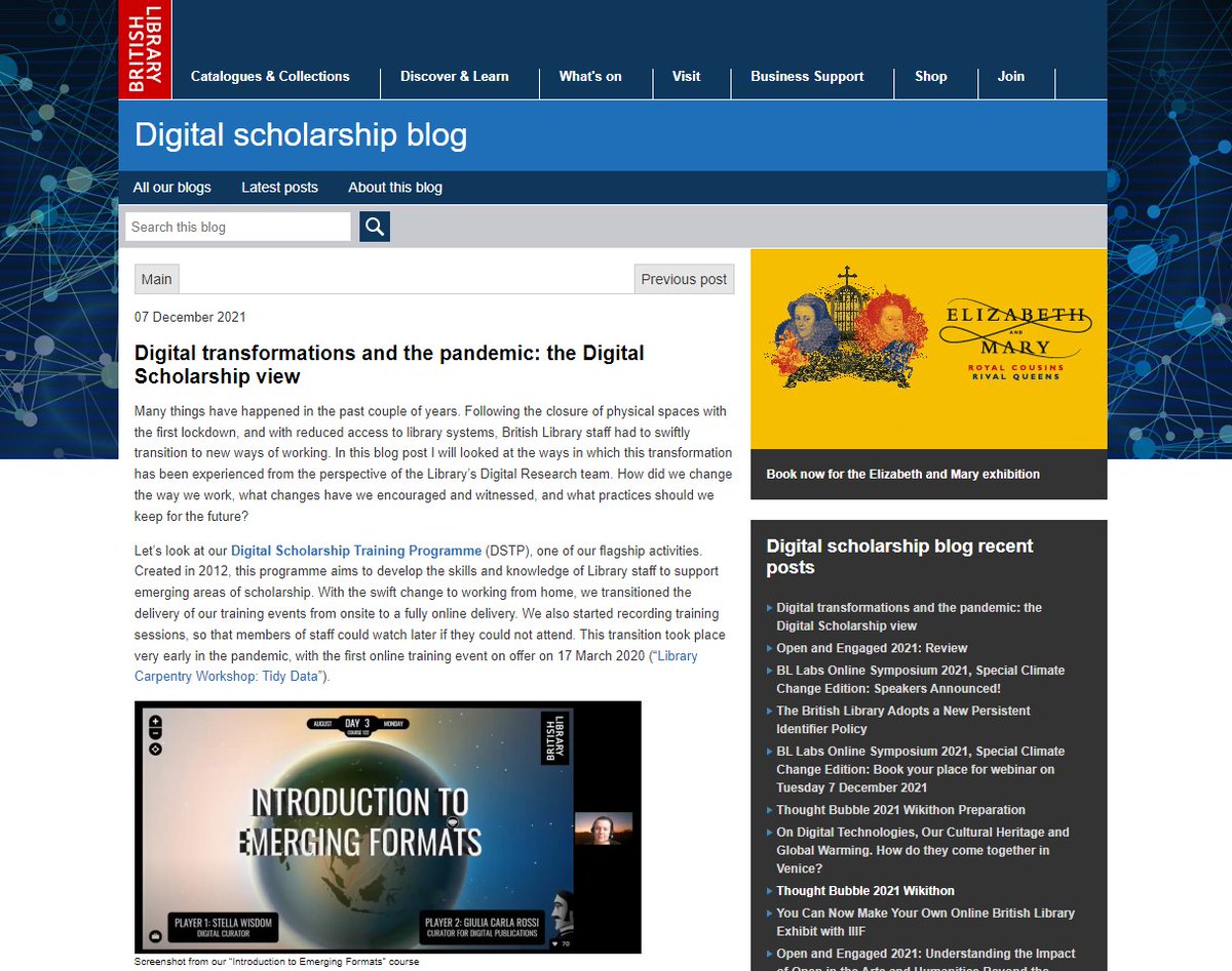 How did we (<a href="/BL_DigiSchol/">Digital Scholarship</a> &amp; <a href="/britishlibrary/">British Library</a> colleagues) respond to the pandemic? I've just blogged: "Digital transformations and the pandemic: the Digital Scholarship view", check it out: blogs.bl.uk/digital-schola… <a href="/BLAsia_Africa/">BL Asian and African</a> #bldigital