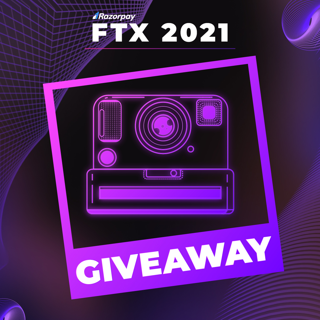 RazorpayFTX's tweet photo. You like us because you love up &amp; coming tech 😌

While we plan #FTX2021 🚀 we have some old school tech to offer!

To stand a chance to win an Instax Mini Cam 📸
1) Follow @RazorpayFTX
2) Retweet this tweet

Contest closes in 24 hours. T&amp;C Apply.
#LetsDisruptTogether💥 #Giveaway https://t.co/2CfwkDVbN9