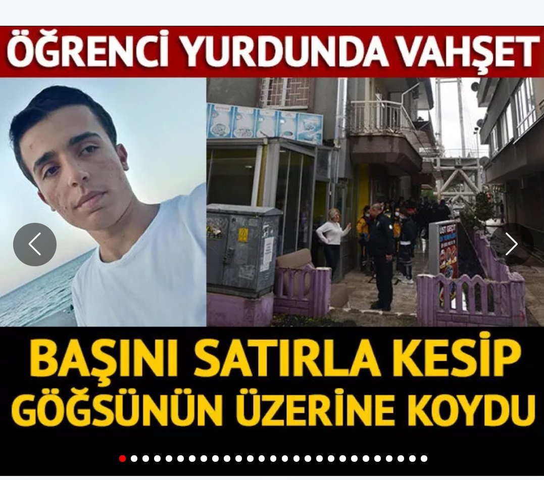 muhendisyenn's tweet photo. Öğrenci yurdunda vahşet!
Başını satırla kesip göğsünün üzerine koydu.
Antalya'da özel öğrenci yurdunda aşçı olarak çalışan İhsan Güney (38), yurdun yemekhanesinde üniversite öğrencisi Mehmet Sami Tuğrul'un (18) başını satırla kesip, göğsünün üzerine koydu. #Antalya https://t.co/i46IYgkloE
