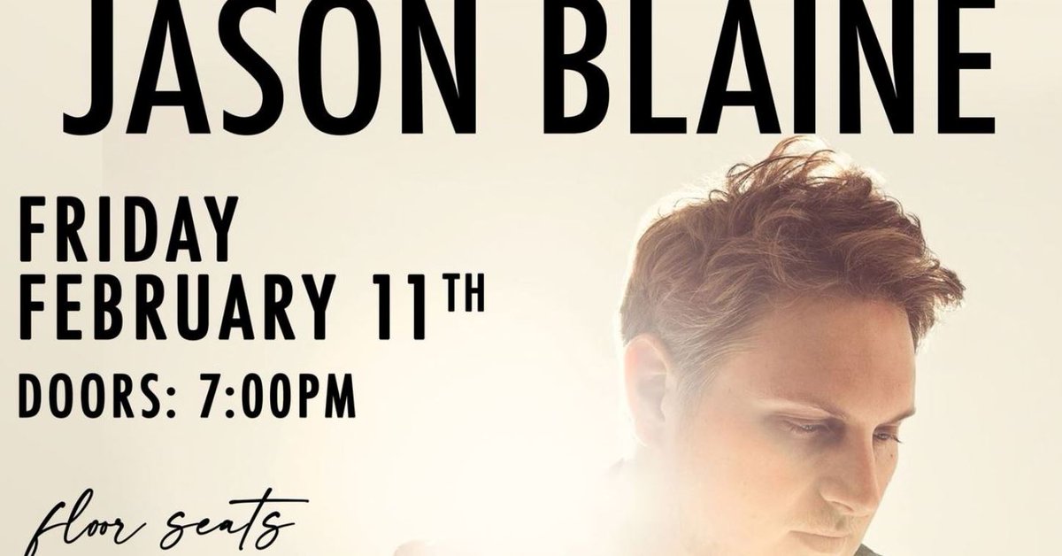 Forrest Jones Entertainment presents Jason Blaine secure.ticketpro.ca/#achat_TOH11BS… #ticketpro
