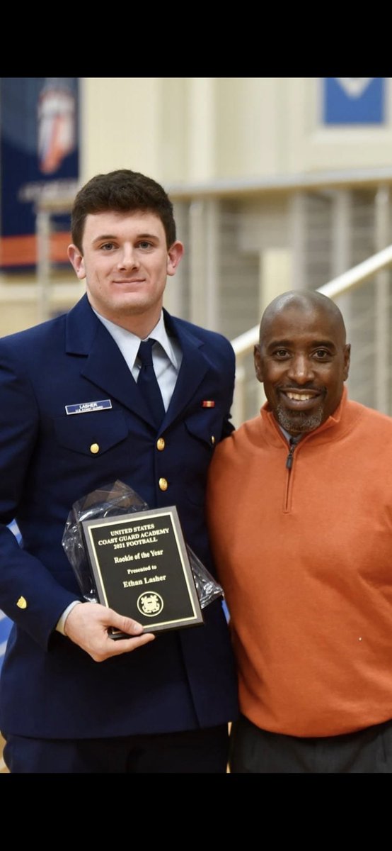 So proud of our boy! As a 4/c freshman, backup LB who saw considerable action during the season, he lead the team in interceptions and was awarded Rookie of the Year for the <a href="/USCGAcademy/">U.S. Coast Guard Academy</a> @CGA_Football!