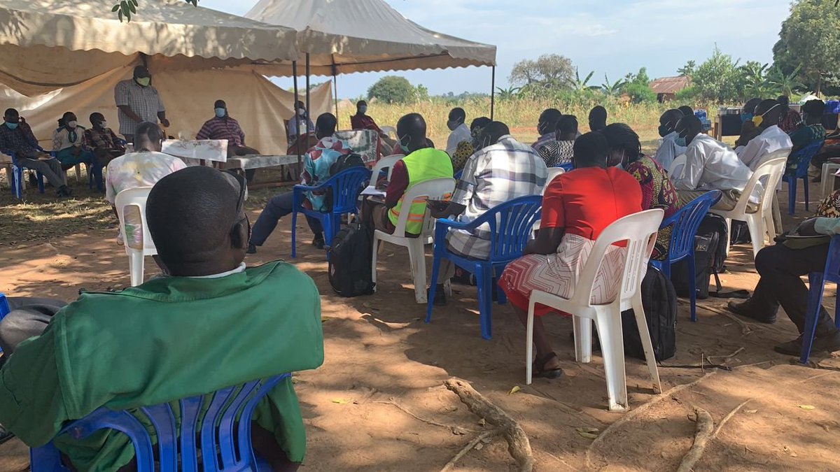 ACHEST1's tweet photo. Our ED Prof. @FrancisOmaswa who is also the chairperson of the Community Engagement Strategy for COVID-19 response is in Ngora district today to  review progress of the implementation of the Strategy.
#isc4health
#primaryhealthcare 

#photocredit📸 @josefogwapit https://t.co/7tubAc6Wm7