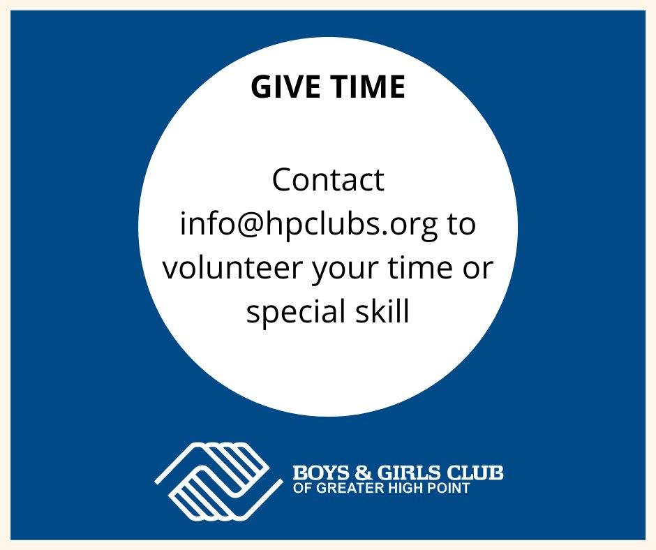 As we enter the season of giving, let us be reminded of all the possible ways to give!

1. Give your time! #seasonofgiving #supportnonprofits #GreatFuturesStartHere #highpoint #giftoftime