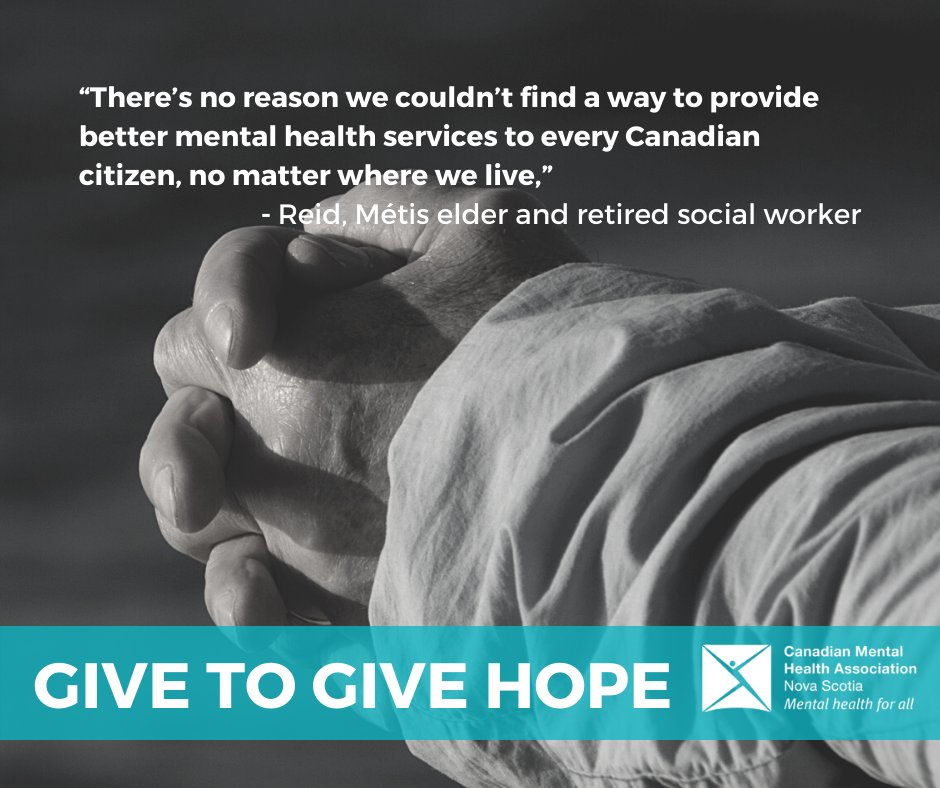 nsCMHA's tweet photo. Donate today and help fund our fight for a #MentalHealth system that works for all of us. No matter where. No matter who. No matter what. #CampaignForHope 
Visit https://t.co/GavIXE9YMR to donate. https://t.co/KSyKNoPOmS