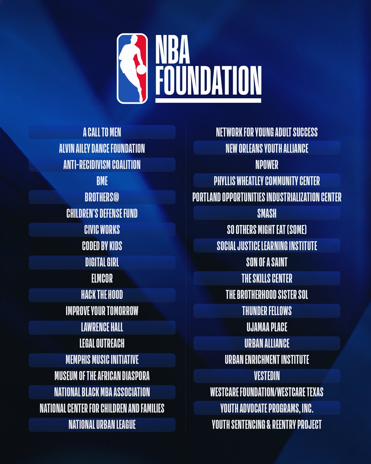 The Brotherhood Sister Sol is Named as the NBA Foundation's Grant