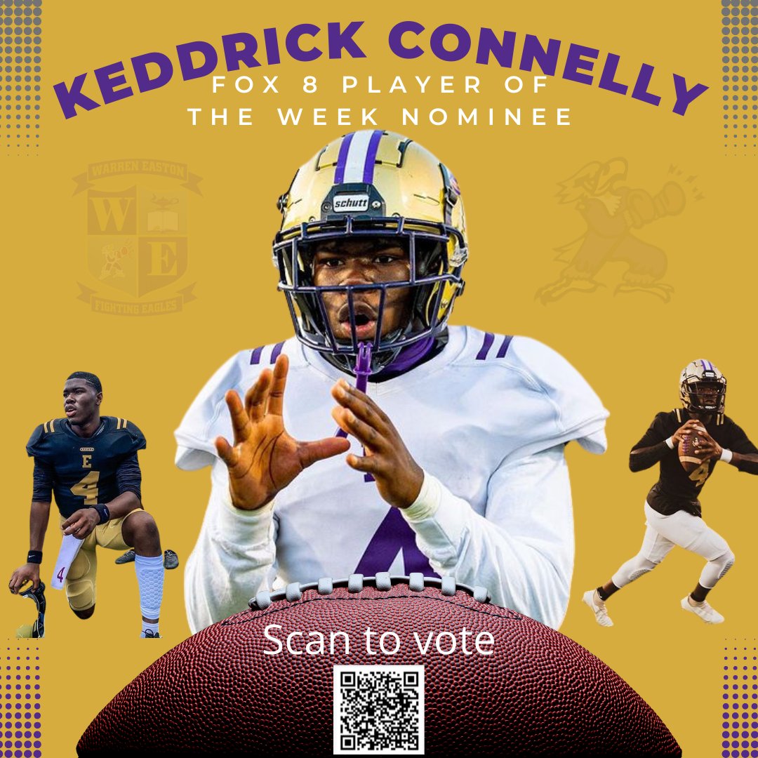 Easton_CHS's tweet photo. 💜💛 Have you voted yet? We need more votes. Help us out and vote for Keddrick Connerly - Fox 8 Player of the Week. Contest ends Wednesday, Dec. 8th at midnight. Let's Go Eagles!
https://t.co/lrCMYTbUk5  💜💛 https://t.co/0aAXBe2OH2