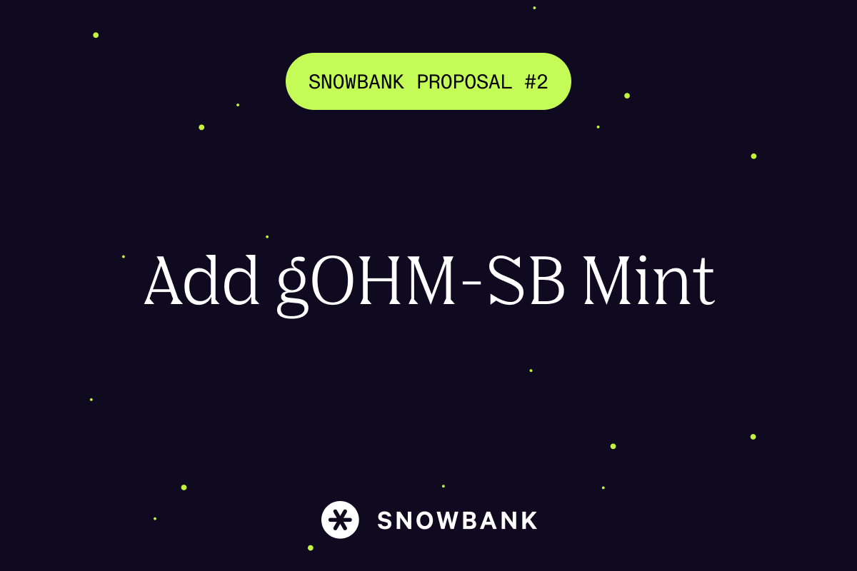 Our second Snowbank Proposal is out for voting until Dec 9, 2021: snapshot.org/#/snowbankgove….