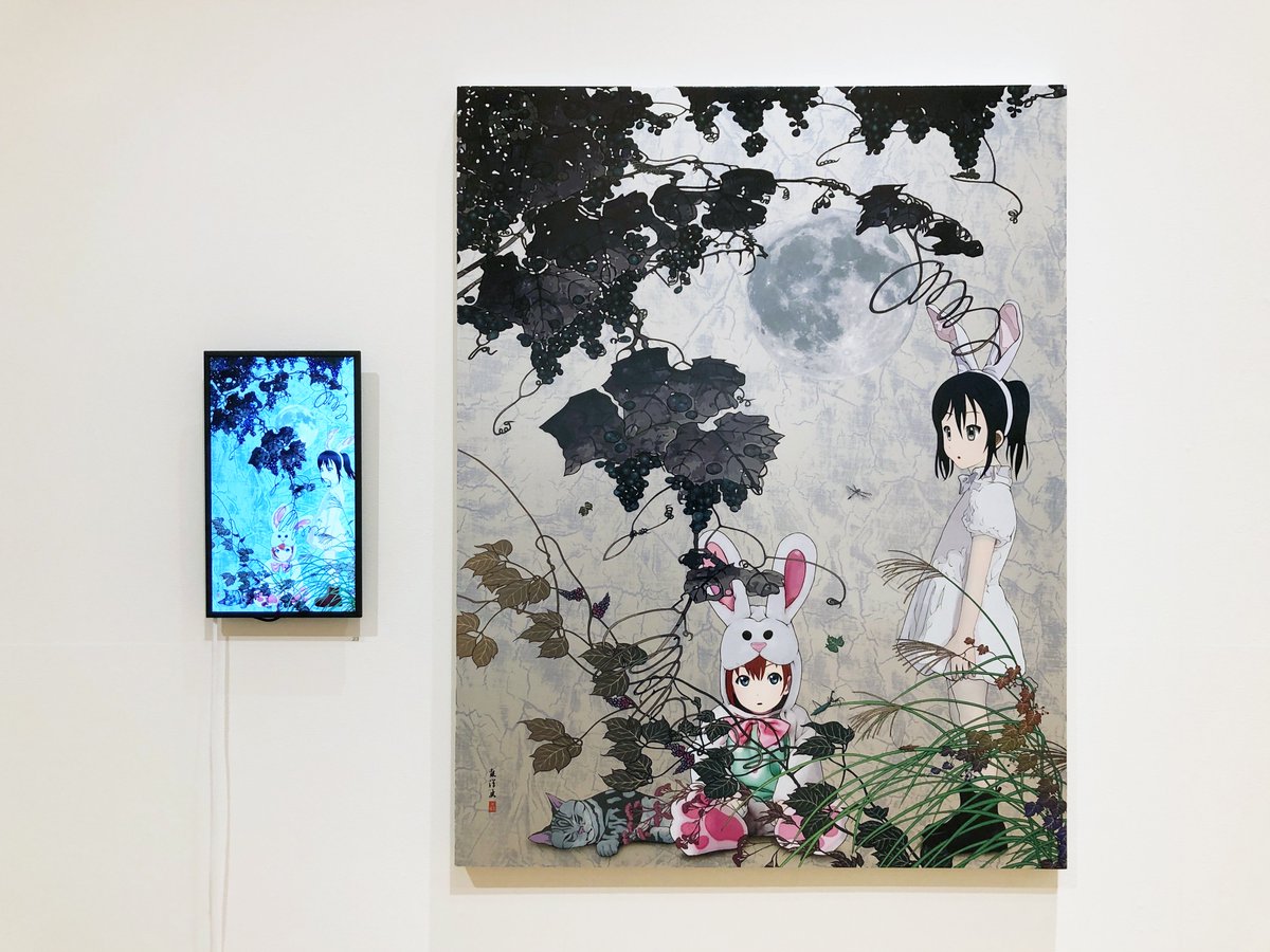 hamuzou's tweet photo. 森洋史さんの個展「MORYGON KEWPIE」を銀座蔦屋書店のイベントスペースGINZA ATRIUMで見た。⽴体と映像で展開する新シリーズ「モリゴンキューピー」を中心に構成した展覧会。東京藝術⼤学⼤学院油画技法材料研究室出身の気鋭の作家。12/8まで。 https://t.co/4Yh7dcqEs1