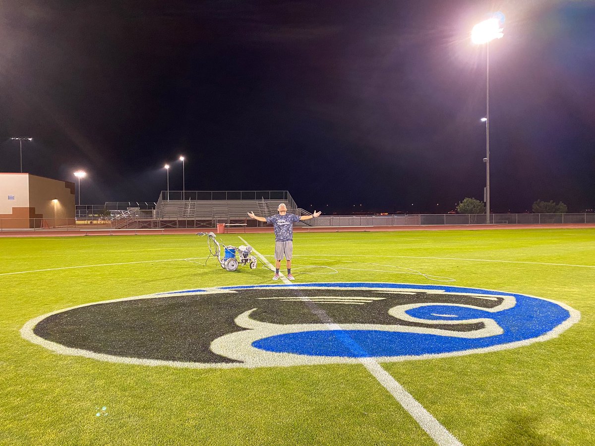 Thanks for pullin the trigger <a href="/leviweber3/">Levi Weber</a> .. first solo full stencil work on crew. Go <a href="/PHathleticsaz/">Paradise Honors Athletics</a>