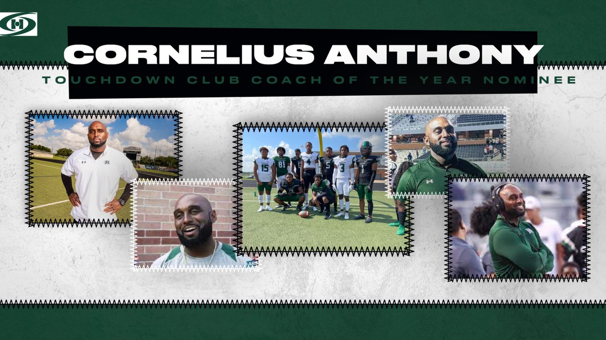 FBISDAthletics's tweet photo. Special congratulations to Head Football Coach, Cornelius Anthony of Hightower HS.  Coach  Anthony is nominated for the Houston TD Club Coach of the Year. Winners will be announced Wednesday evening at the banquet.  @HHS_Canes  @FortBendISD @HightowerFB https://t.co/FgPbcdmgWo