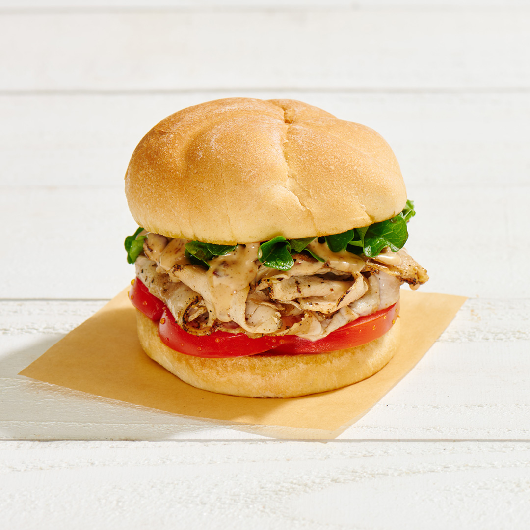 Our herb roasted pork is delicious any way you slice it. Try Taziki's roasted pork loin sandwich (our Tuesday special) today!