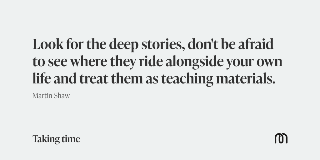 Taking Time (@wearetakingtime) on Twitter photo This week's article: We had the privilege of speaking with writer and teacher Martin Shaw about the power of myth and his latest book 'Smokehole', out now through <a href="/chelseagreen/">Chelsea Green Publishing</a>.
takingti.me/articles/incon… This week's article: We had the privilege of speaking with writer and teacher Martin Shaw about the power of myth and his latest book 'Smokehole', out now through <a href="/chelseagreen/">Chelsea Green Publishing</a>.
takingti.me/articles/incon…