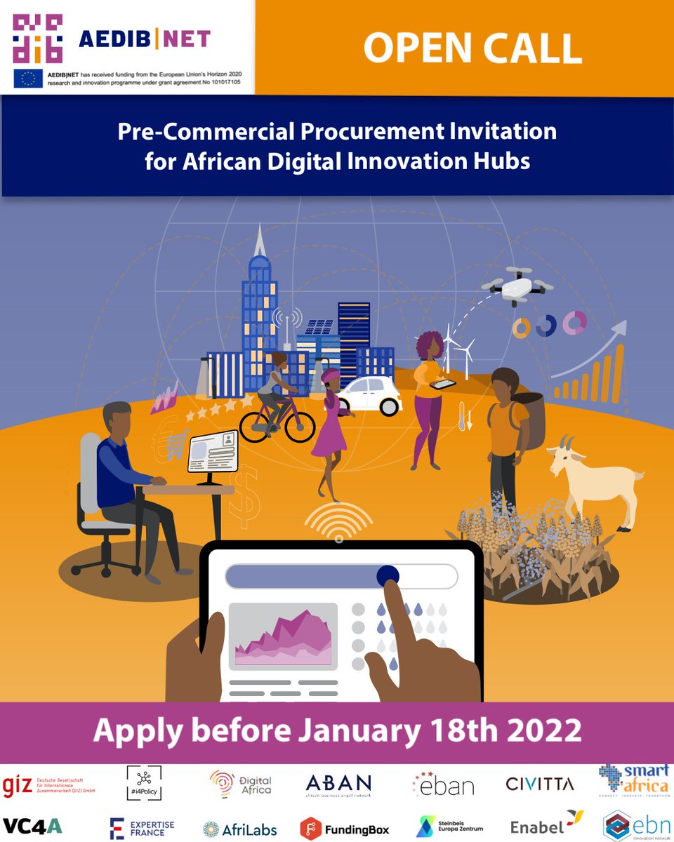 FundingBox's tweet photo. ποΈJoin the 1st Webinar for African European Innovation bridges @AEDIBNET
Tue, Dec 14, 2021 10:00 AM - 12:00 PM CET
π Click to Register https://t.co/TJP7pQdt8n and do not miss this opportunity β
Learn how to
β
Apply
π‘Being evaluated
βAnswer your doubts
#AEDIBNETCall https://t.co/npVSD3jm4c