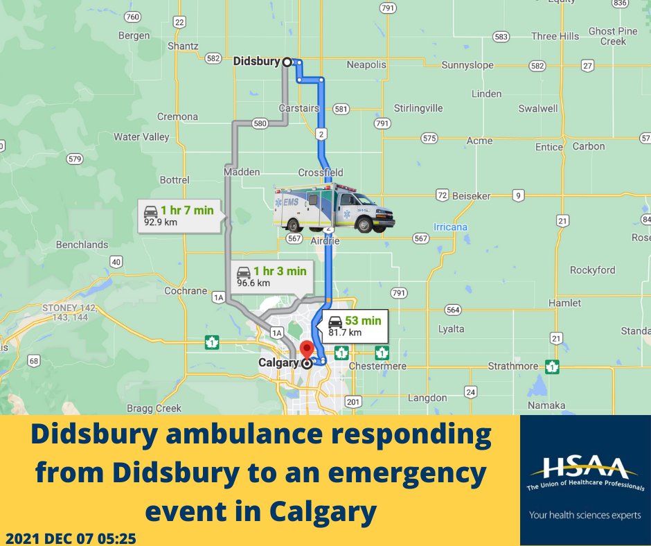 HSAAlbertaEMS's tweet photo. #HSAAEMS #LongResponse #Didsury #Calgary #yyc #ableg #ABHealth #AHS #yourEMS https://t.co/6KaZIpl6LN