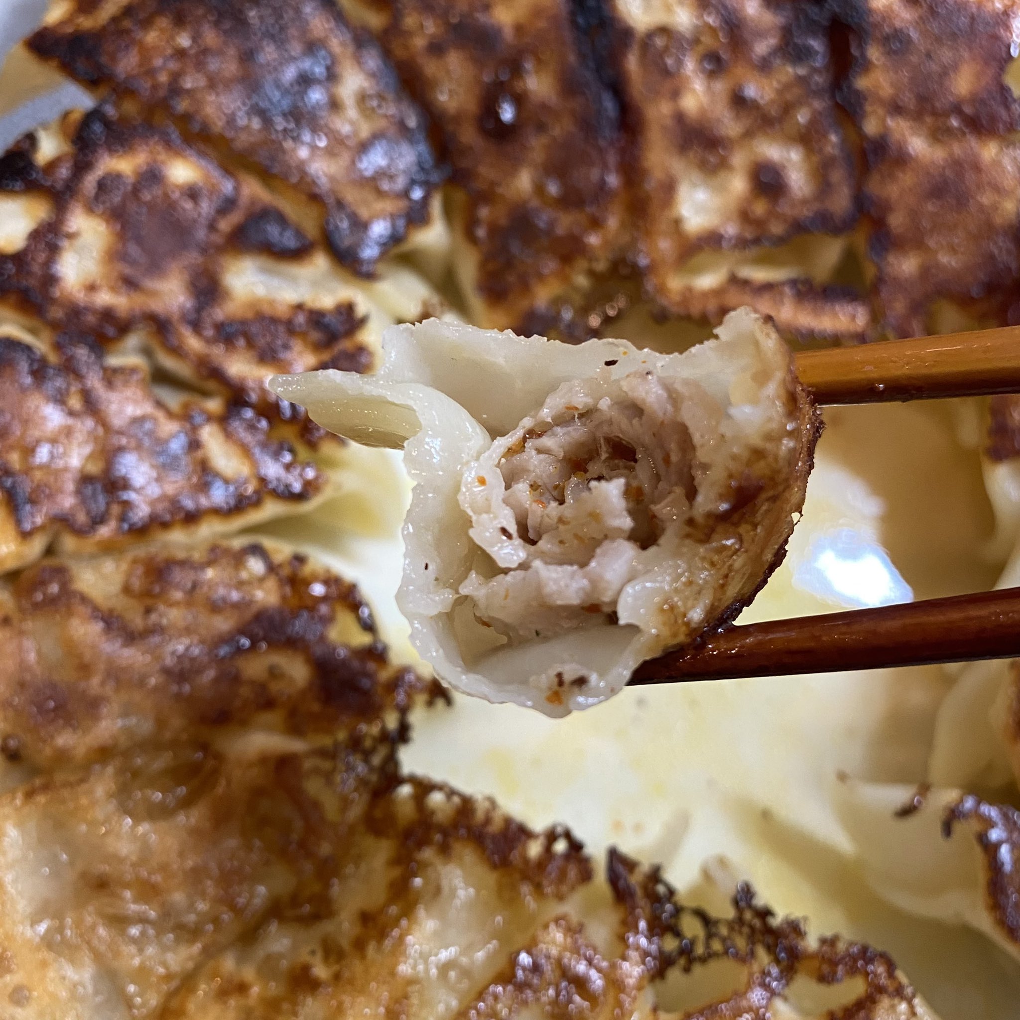 ぶろっこりー本田 6 25 餃子を食べる会 豚バラくるくるに 味付けはあごのだし塩と一味唐からしで ちょっと入れすぎ ちゃったけど美味しい おうちで餃子 あごのだし塩 三角屋水産 一味唐からし エスビー 餃子大好き T Co