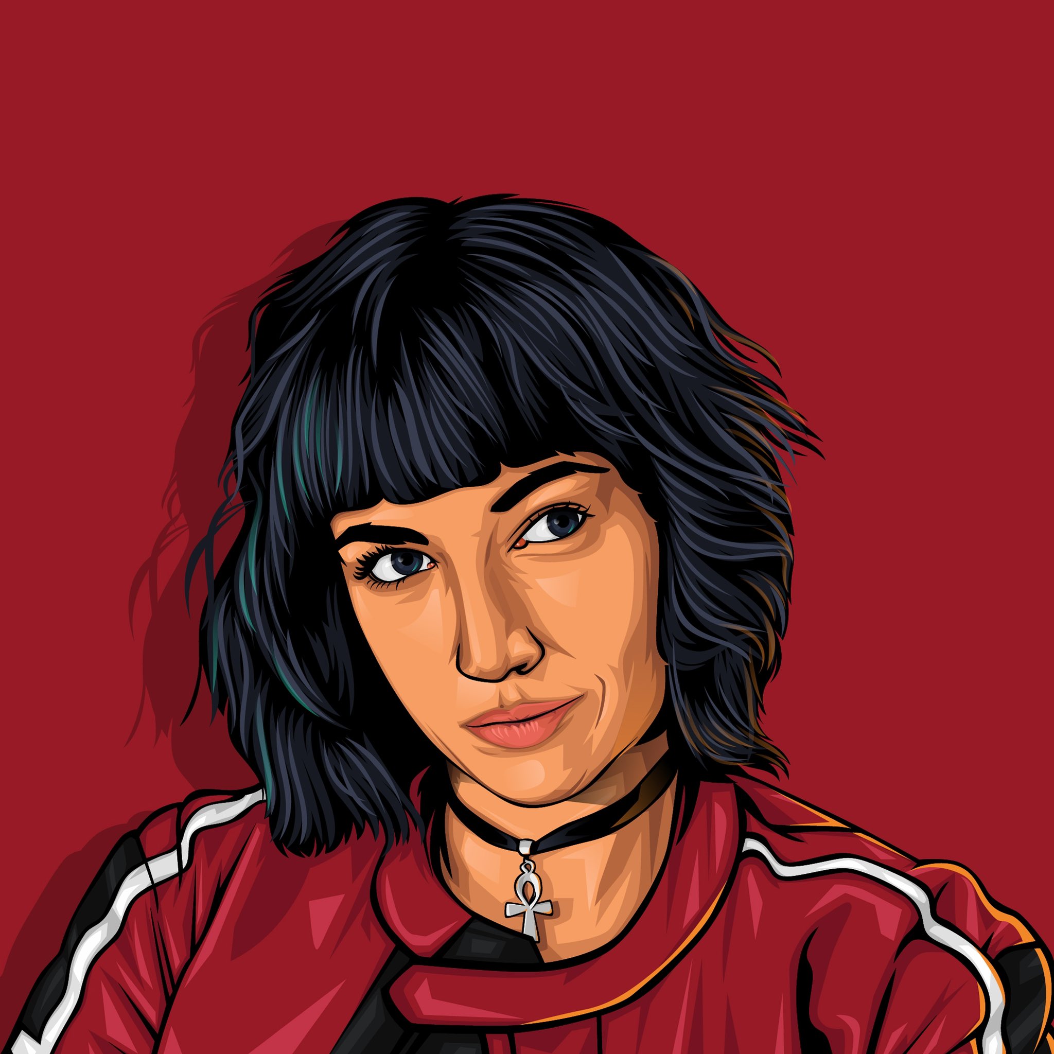 Tokio Drawn from La Casa De Papel