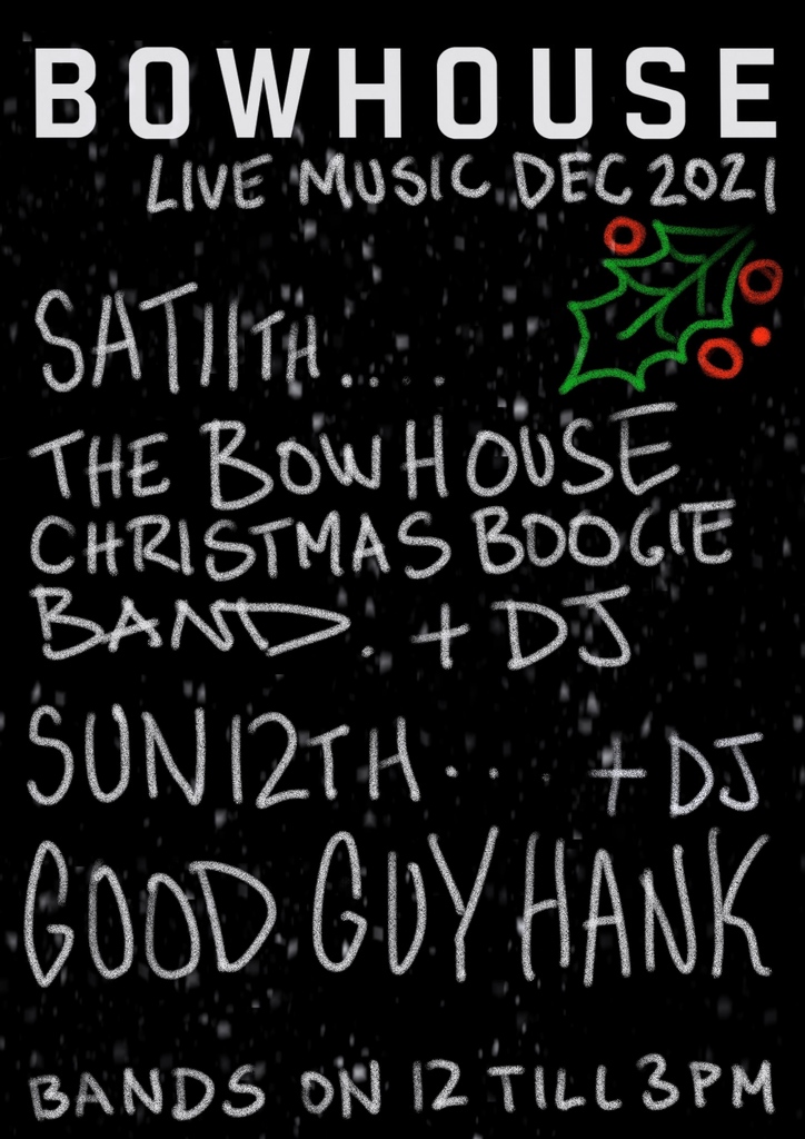 This weekend at Bowhouse the street food area will be bouncing with festive themed live music while you enjoy your lunch. 

Street food and drinks line up this weekend
Rost
Fish and Freits 
Mac Love
Futtle pop-up
Digger Cider
House of Tapas
Maclaurans Bar 

Delicious