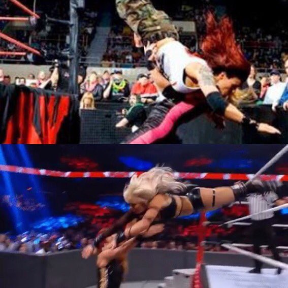 Same energy Lita vs Trish Stratus Dec 6 04 Raw Liv Morgan vs Becky Lynch Dec 6 21 Raw suicide dive’s Beth Phoenix vs Melina Royal Rumble 2009 Aleah James vs Nina Samuels Dec 18 21 NXT UK flexible https://t.co/ZgfySdnN4t