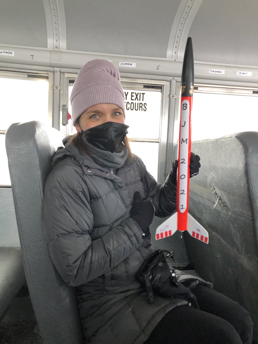 HSAatBJM's tweet photo. What a day today out at Hub City RC Club for our Phys 30 student rocket launch!  Thank you to our amazing hosts at the club for the warm welcome, the treats &amp; special rocket!  Can’t wait to crunch some numbers for our lab! #communityconnect #yxescience @GSCSNews https://t.co/WyvkQvX7dn